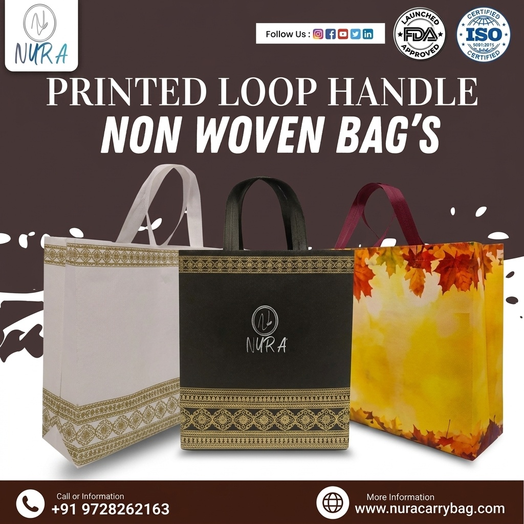 Printed Loop Handle Non Woven Bag