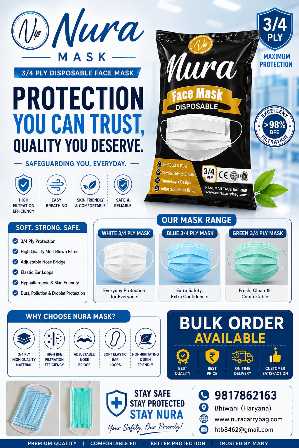 3 Ply Disposable Mask